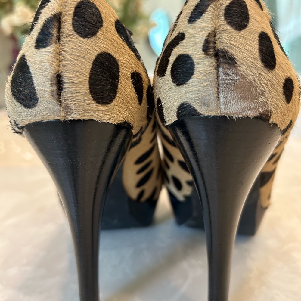 Michael Kors Pumps Leopard - Cheetah Calf Hair Printed High Heels Sz 7  Nice! - Picture 8 of 13
